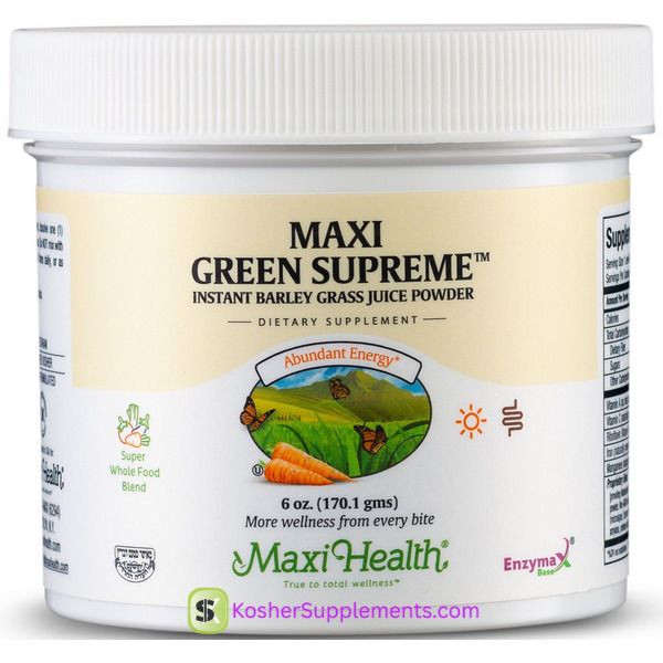 Maxi Health Maxi Green Supreme Instant Barley Grass Juice Powder 6 oz