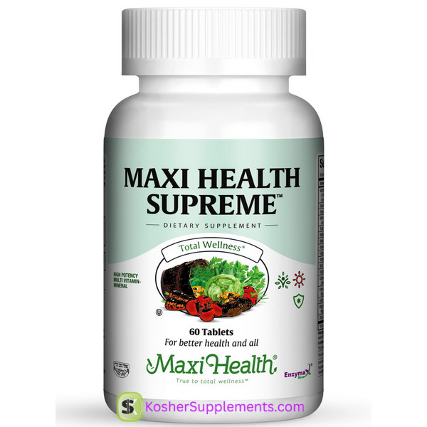 Maxi Health Supreme 60 Tablets kosher multivitamin supplement