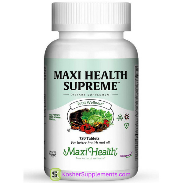 Maxi Health Supreme 120 Tablets kosher multivitamin supplement