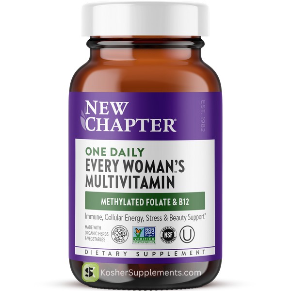 New Chapter Every Woman’s One Daily Multivitamin kosher vitamins supplement bottle