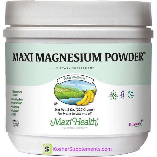 Maxi Magnesium Powder 8 oz jar for relaxation and muscle support