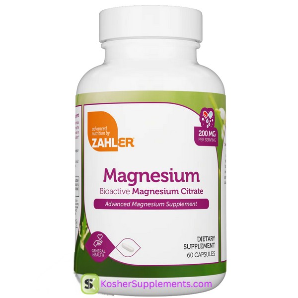 Zahler Magnesium Citrate 60 capsules bottle
