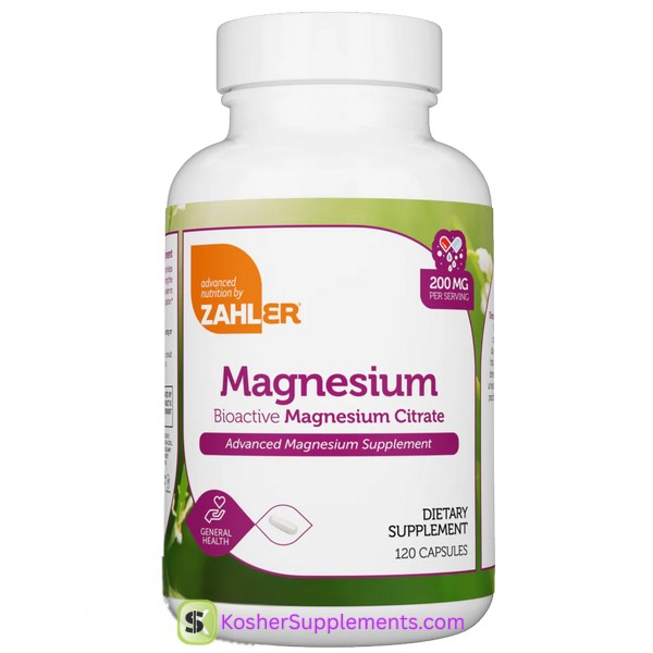 Zahler Magnesium Citrate 120 capsules bottle