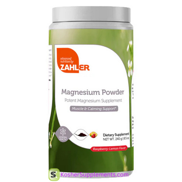 Zahler Magnesium Powder 350 mg bottle for muscle and calming support