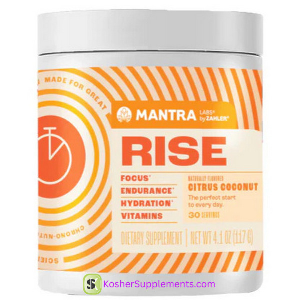 Mantra Labs by Zahler Rise Citrus Coconut Energy and Focus Supplement Powder 4.1 oz