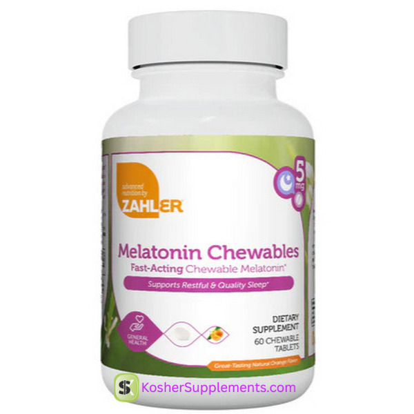 Zahler Melatonin Chewables 5 mg 60 capsules for sleep support