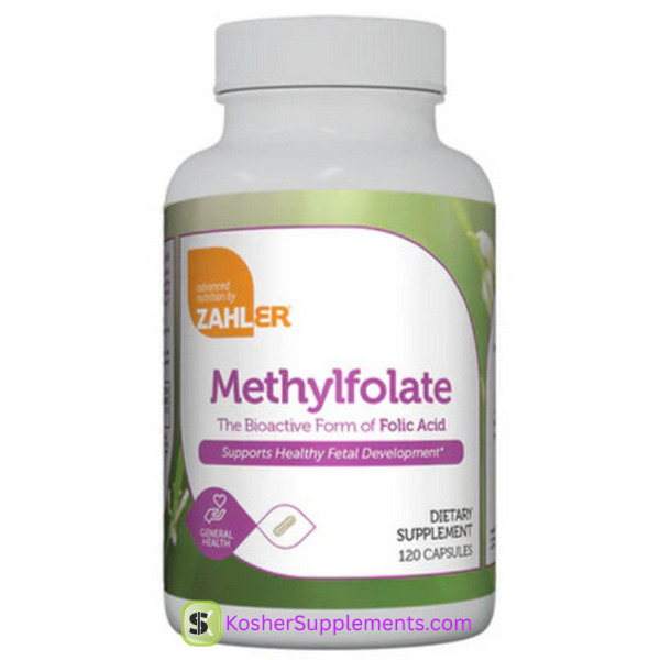 Zahler Methylfolate 120 Capsules supplement bottle