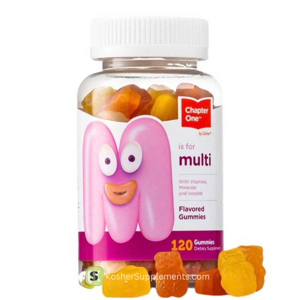 Zahler Chapter One Multi Gummies 120 Kosher Multivitamin Gummies for Kids