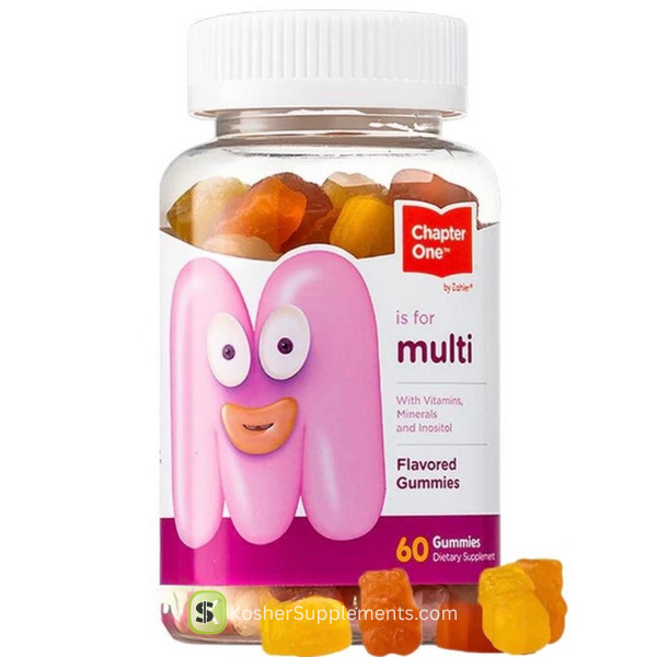 Zahler Chapter One Multi Gummies 60 Kosher Multivitamin Gummies for Kids