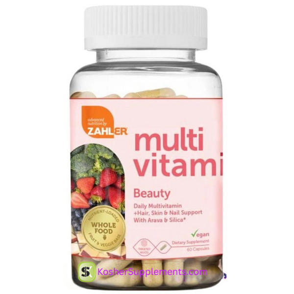 Zahler Multivitamin Beauty 60 Capsules kosher vitamins supplement