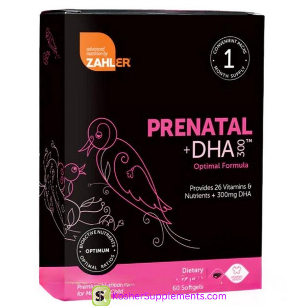 Zahler Prenatal + DHA 300 60 Softgels | Pregnancy Supplements