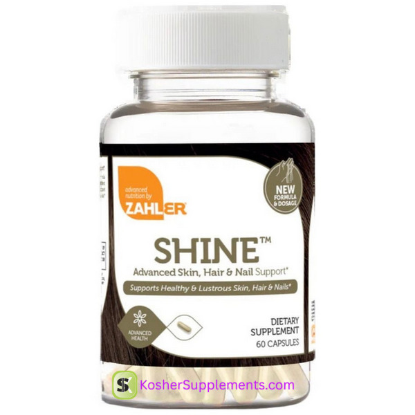 Zahler Shine 60 Capsules Hair Skin and Nail Kosher Supplement
