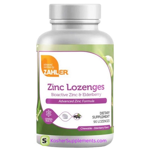 Zahler Zinc 90 Lozenges Zinc + Elderberry Supplement
