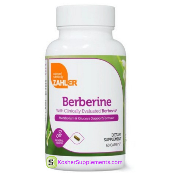 Zahler Berberine 60 Capsules with Berbevis Kosher Supplement for Metabolism Support