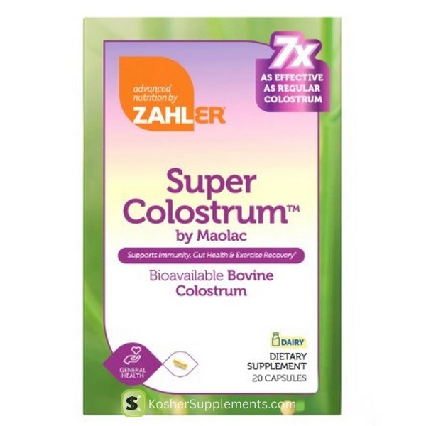 Zahler Super Colostrum by Maolac 20 Capsules kosher supplement