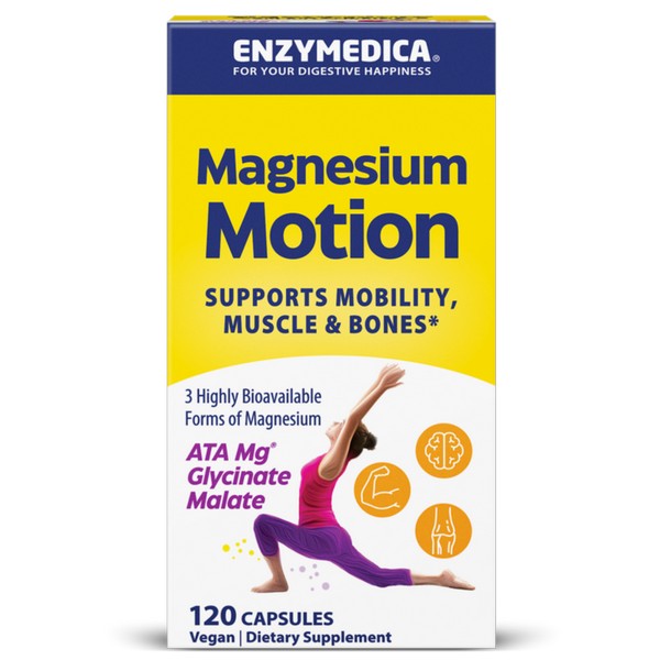 Enzymedica Magnesium Motion 120 Capsules for Muscle Bone & Daily Movement Support