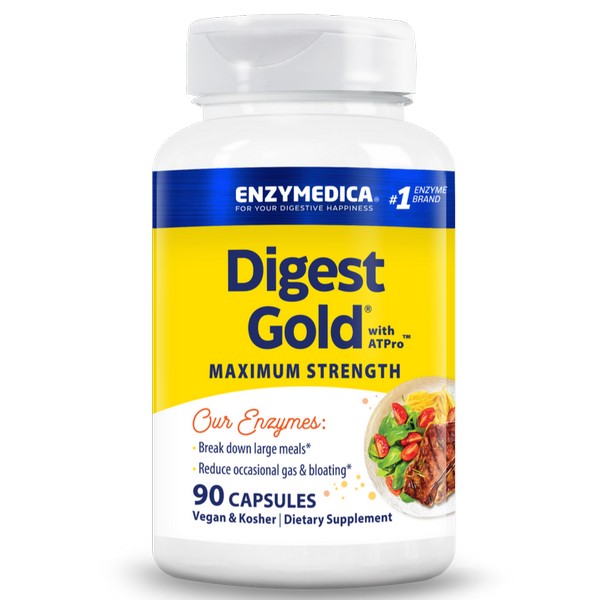 Enzymedica Digest Gold 90 Capsules Digestive Enzyme Kosher Supplement