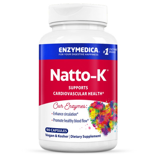 Enzymedica Natto-K 90 Capsules Kosher Nattokinase Supplement