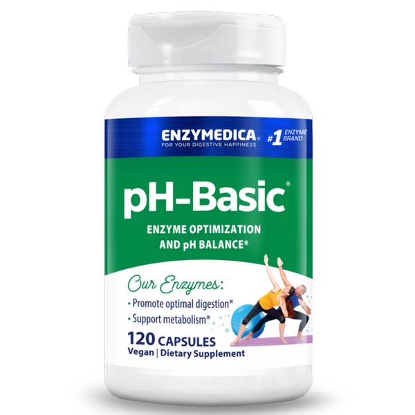 Enzymedica pH-Basic 120 Capsules for Gut pH Balance and Digestive Support