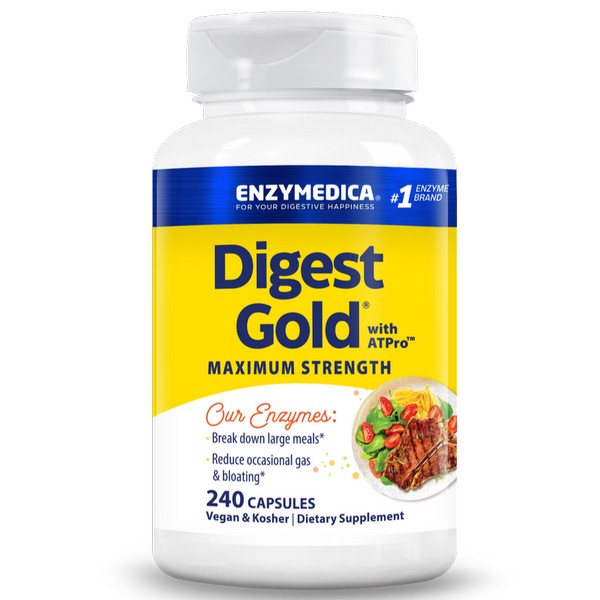 Enzymedica Digest Gold with ATPro 240 Capsules digestive enzyme supplement