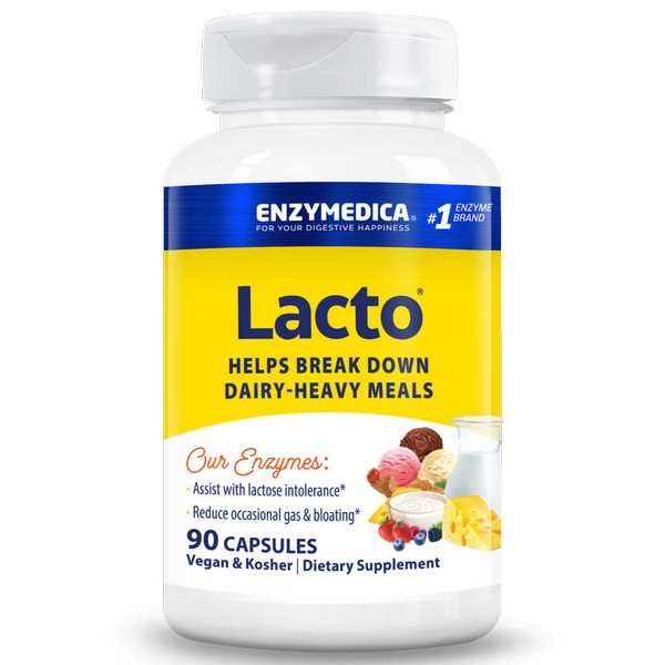 Enzymedica Lacto 90 Capsules Digestive Enzyme Supplement
