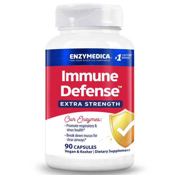 Enzymedica Immune Defense Extra Strength 90 Capsules Kosher Immune Support Enzyme Supplement