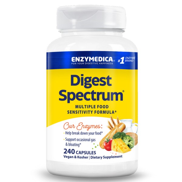 Enzymedica Digest Spectrum 240 Capsules Kosher Digestive Enzyme Supplement