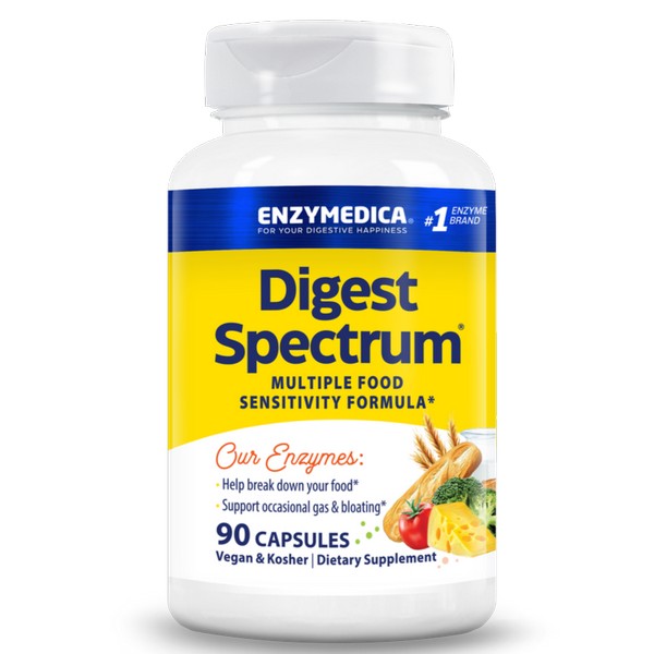 Enzymedica Digest Spectrum 90 Capsules Kosher Digestive Enzyme Supplement
