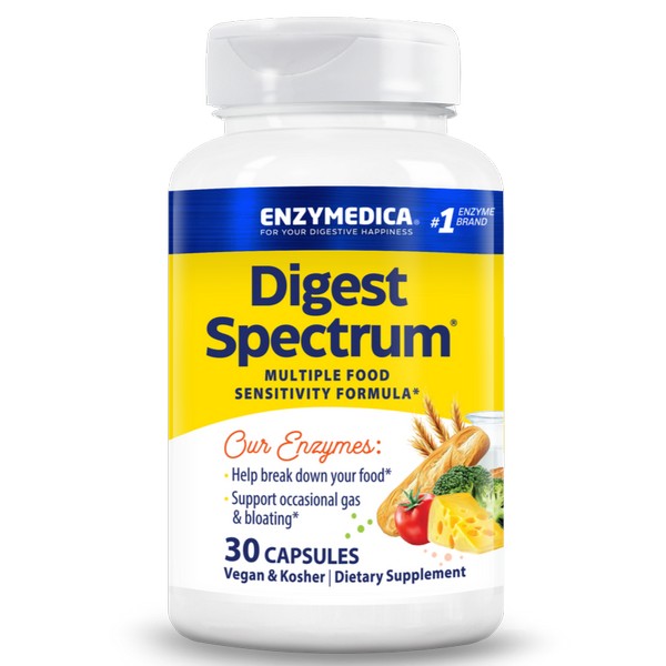 Enzymedica Digest Spectrum 30 Capsules Kosher Digestive Enzyme Supplement
