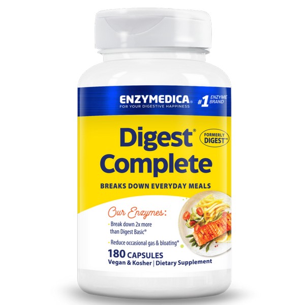 Enzymedica Digest Complete 180 Capsules Advanced Digestive Enzyme Supplement