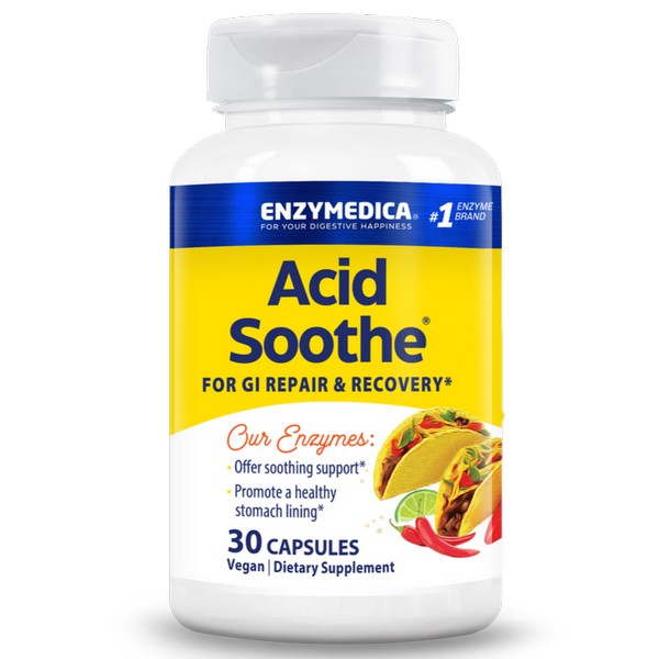 Enzymedica Acid Soothe 30 Capsules digestive support supplement