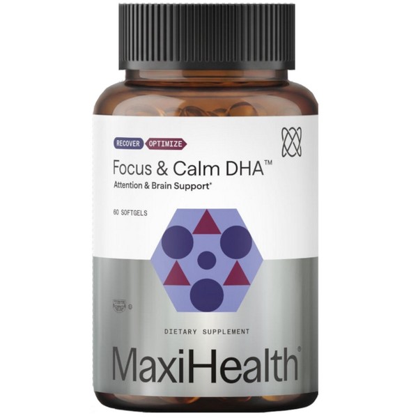 Maxi Health Focus & Calm DHA 60 Softgels Kosher Omega-3 DHA Supplement