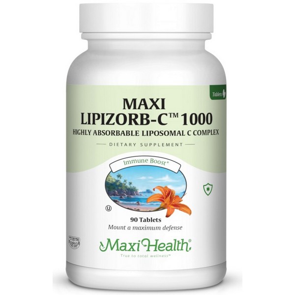 Maxi Health Maxi Lipizorb-C 1000 90 Tablets Kosher Vitamin C Supplement