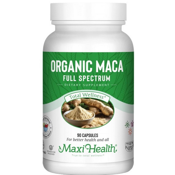 Maxi Health Organic Maca Full Spectrum 90 Capsules Kosher Supplement