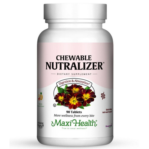 Maxi Health Chewable Nutralizer 90 Tablets Kosher digestive support supplement