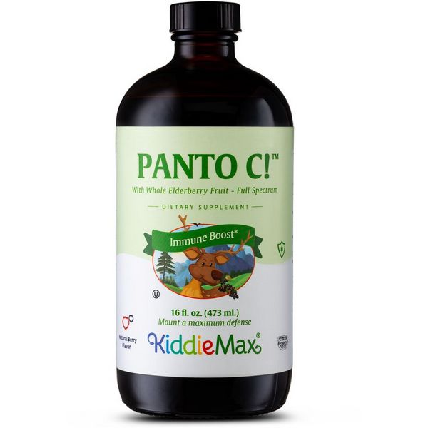 Maxi Health Panto C Liquid with Elderberry Fruit 16 oz kosher family size bottle