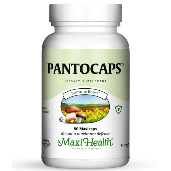 Maxi Health Pantocaps 90 Capsules – Kosher Vitamin B5 Pantothenic Acid Supplement Bottle