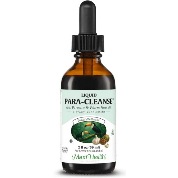 Maxi Health Liquid Para-Cleanse Anti Parasite & Worm Formula 2 oz – Kosher liquid herbal cleanse bottle