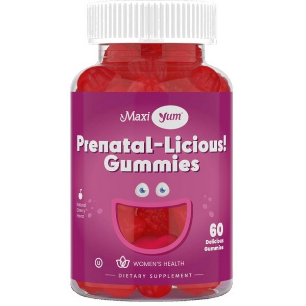 Maxi Health Prenatal-Licious Kosher Gummies 60 count bottle