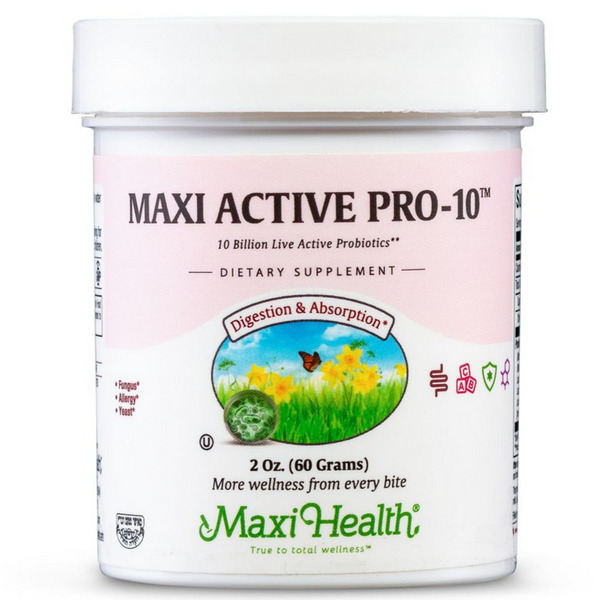 Maxi Health Maxi Active Pro 10 Powder 2 oz probiotic supplement