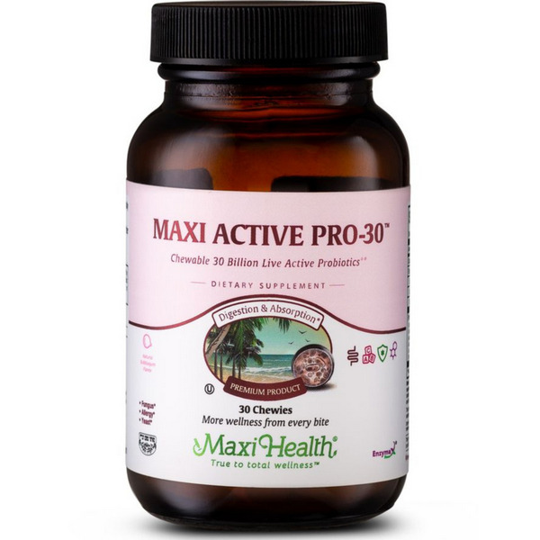 Maxi Health Maxi Active Pro-30 30 chewable probiotic tablets