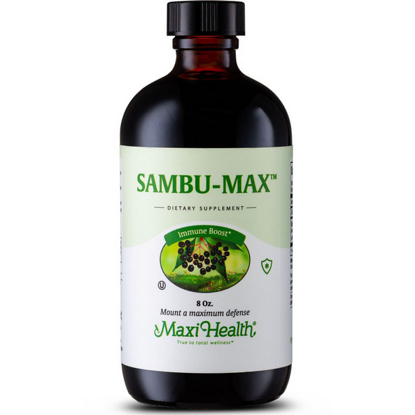 Maxi Health Sambu-Max Black Elderberry Liquid Immune Support 8 oz