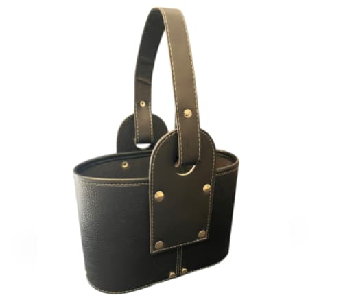 Canasta Oval Cuero Sint