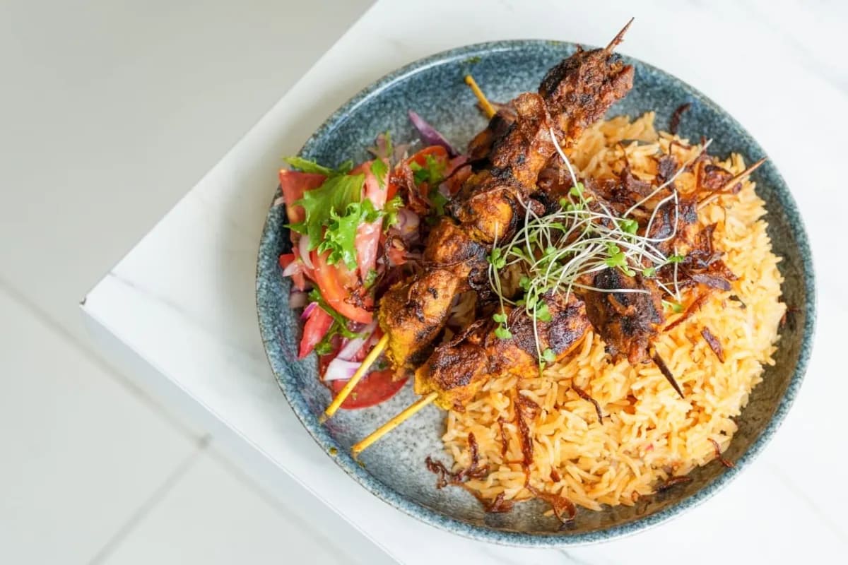 Chicken Skewers & Somali Rice