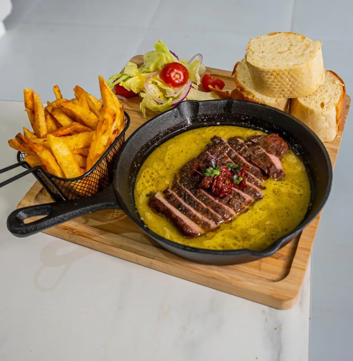 Herb-Infused Sirloin with Butter Drizzle