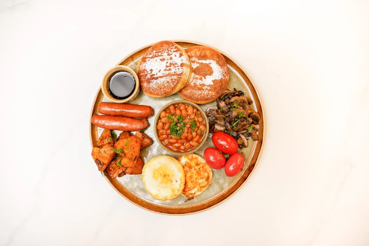 Full English Breakfast with Pancakes