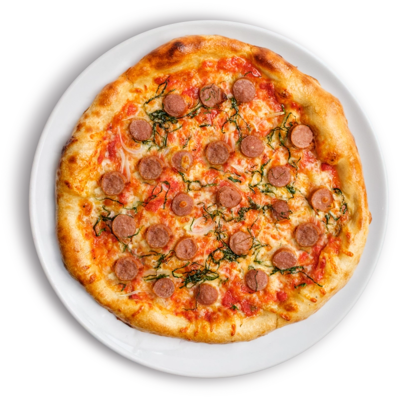 Beef Sausage Pizzas