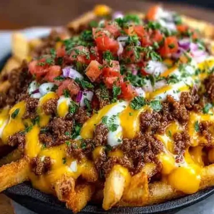 Loaded Fries with Cheese (Beef)