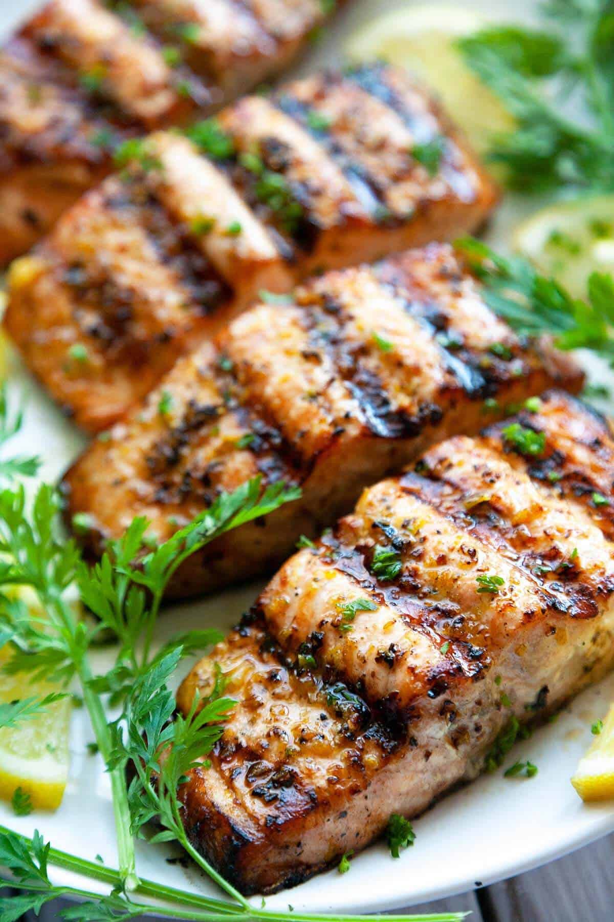 Grilled Salmon with Side Salad