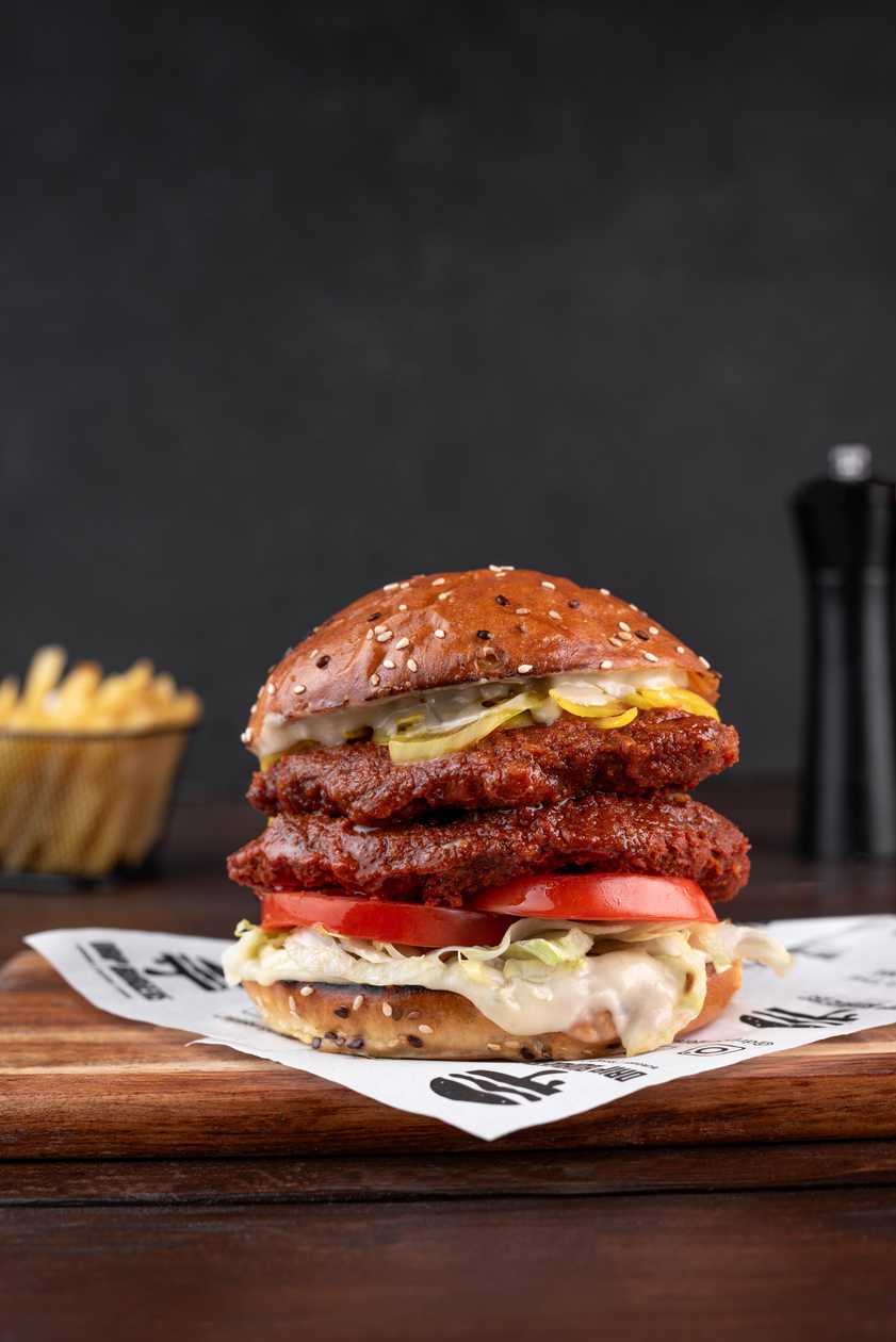 Tikka Crunch Burger at Drip Burgers Karen